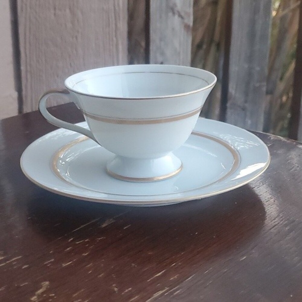 Claridge Fine China Japan “Marquise” Teacup & Saucer – Gold Trim – Hard to Find